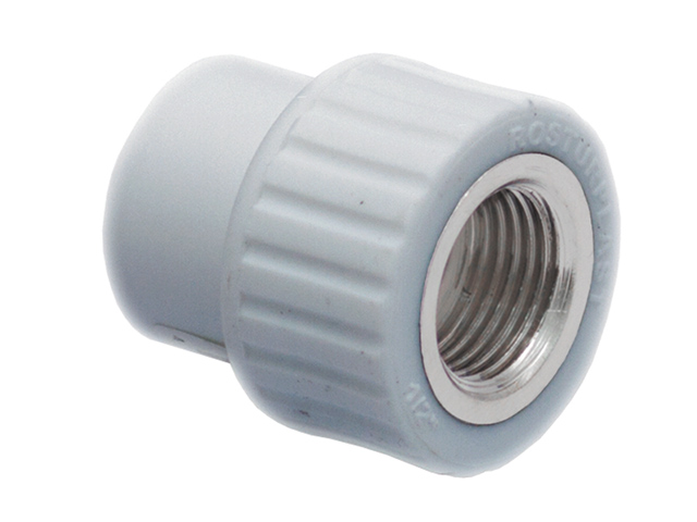 Муфта ПП комбинированная внутр.резьба (SUS) 25х1/2", серый AV Engineering Муфта ПП комбинированная внутр.резьба (SUS) 25х1/2", серый AV Engineering