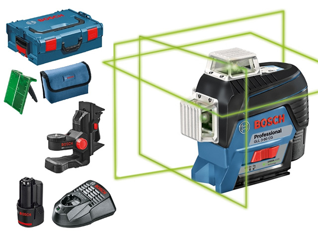 Нивелир лазерный линейный BOSCH GLL 3-80 CG c аккумулятором L-BOXX (проекция: 3 плоскости 360°, до 120 м, +/- 0.20 мм/м, резьба 1/4, 5/8") Нивелир лазерный линейный BOSCH GLL 3-80 CG c аккумулятором L-BOXX (проекция: 3 плоскости 360°, до 120 м, +/- 0.20 мм/м, резьба 1/4, 5/8")