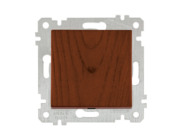 Выключатель 1-клав. (скрытый, без рамки, пруж. зажим) орех, RITA, MUTLUSAN (10 A, 250 V, IP 20) Выключатель 1-клав. (скрытый, без рамки, пруж. зажим) орех, RITA, MUTLUSAN (10 A, 250 V, IP 20)