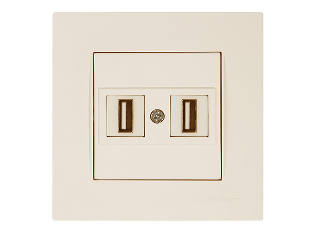 Розетка компьютерная 2хUSB (скрытая) кремовая (не для зарядки) RITA, MUTLUSAN (2xUSB 2.0 для передачи данных, 480Mps, 60Mb/sec) Розетка компьютерная 2хUSB (скрытая) кремовая (не для зарядки) RITA, MUTLUSAN (2xUSB 2.0 для передачи данных, 480Mps, 60Mb/sec)