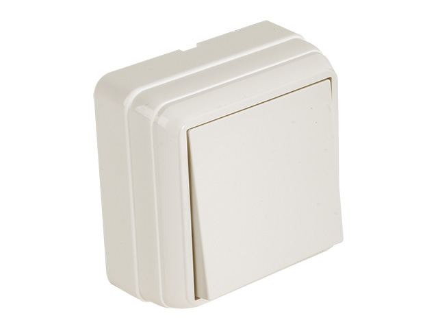 Выключатель 1-клав. (открытый) кремовый, BRON, MUTLUSAN (10 A, 250 V, IP 20) Выключатель 1-клав. (открытый) кремовый, BRON, MUTLUSAN (10 A, 250 V, IP 20)