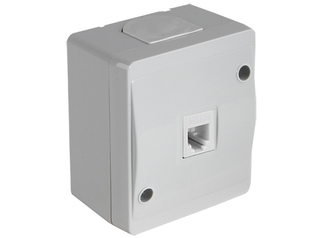 Розетка компьютерная 1хRJ45 (Cat5e, открытая) серая, NEMLIYER, MUTLUSAN Розетка компьютерная 1хRJ45 (Cat5e, открытая) серая, NEMLIYER, MUTLUSAN