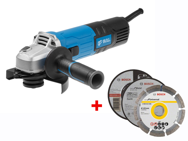 Одноручная углошлифмашина BULL WS 1204 в кор.+АКЦИЯ (3 круга BOSCH) (Круги BOSCH в подарок!) Одноручная углошлифмашина BULL WS 1204 в кор.+АКЦИЯ (3 круга BOSCH) (Круги BOSCH в подарок!)