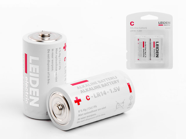 Батарейка C LR14 1,5V alkaline 2шт. LEIDEN ELECTRIC Батарейка C LR14 1,5V alkaline 2шт. LEIDEN ELECTRIC