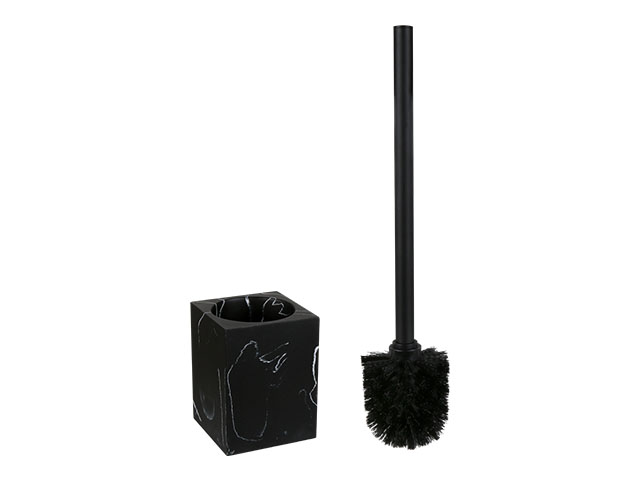 Ершик с подставкой MARBLE, черный, PERFECTO LINEA (Композитный материал: полирезин под натуральный камень Композитный материал: полирезин под натурал Ершик с подставкой MARBLE, черный, PERFECTO LINEA (Композитный материал: полирезин под натуральный камень Композитный материал: полирезин под натурал