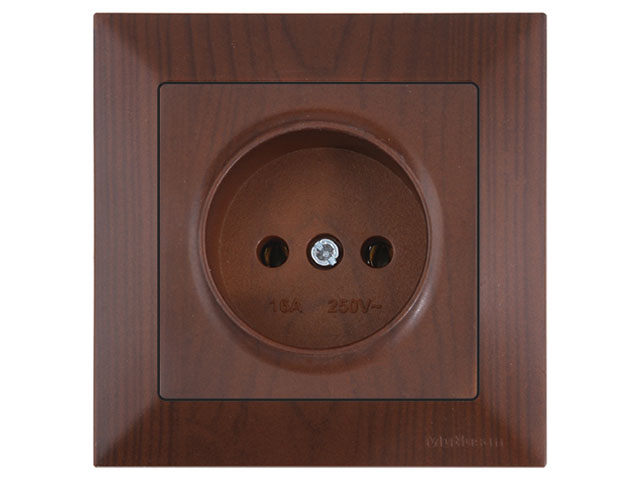 Розетка 1-ая (скрытая, б/з) орех, DARIA, MUTLUSAN (16 A, 250 V, IP 20) Розетка 1-ая (скрытая, б/з) орех, DARIA, MUTLUSAN (16 A, 250 V, IP 20)