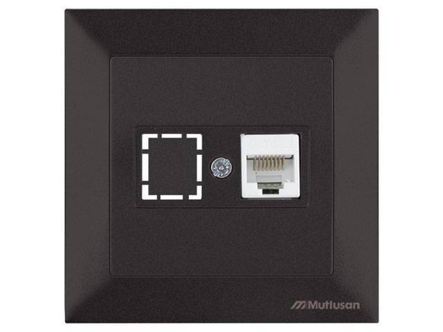 Розетка компьютерная 1xRJ45 (Cat5e, скрытая) черная, DARIA, MUTLUSAN ((RJ 45) 8-pin, соединения типа 568A или 568B) Розетка компьютерная 1xRJ45 (Cat5e, скрытая) черная, DARIA, MUTLUSAN ((RJ 45) 8-pin, соединения типа 568A или 568B)