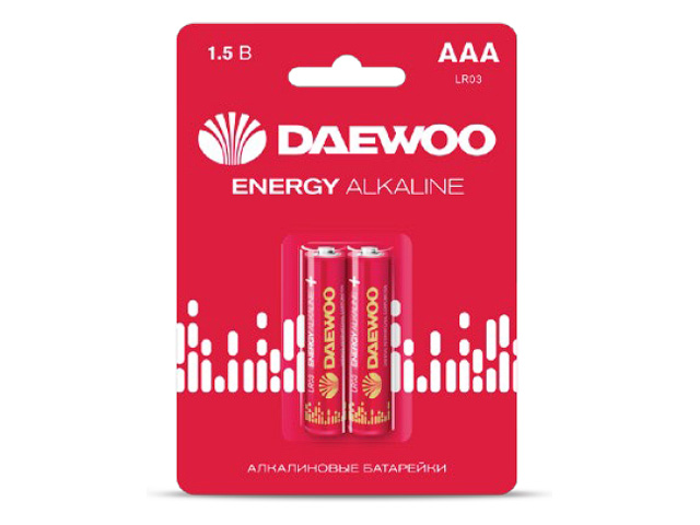 Батарейка AAA LR03 1,5V alkaline BL-2шт DAEWOO ENERGY Батарейка AAA LR03 1,5V alkaline BL-2шт DAEWOO ENERGY