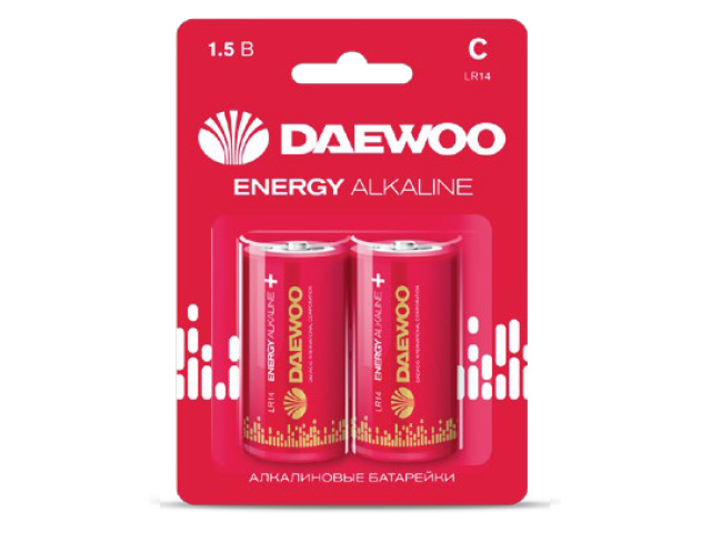 Батарейка C LR14 1,5V alkaline BL-2шт DAEWOO ENERGY Батарейка C LR14 1,5V alkaline BL-2шт DAEWOO ENERGY