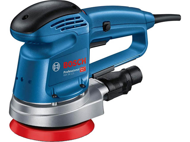 Эксцентриковая шлифмашина BOSCH GEX 34-125 в кор. (340 Вт, 125 мм, 9000 - 24000 кол/мин, регул. об.) Эксцентриковая шлифмашина BOSCH GEX 34-125 в кор. (340 Вт, 125 мм, 9000 - 24000 кол/мин, регул. об.)
