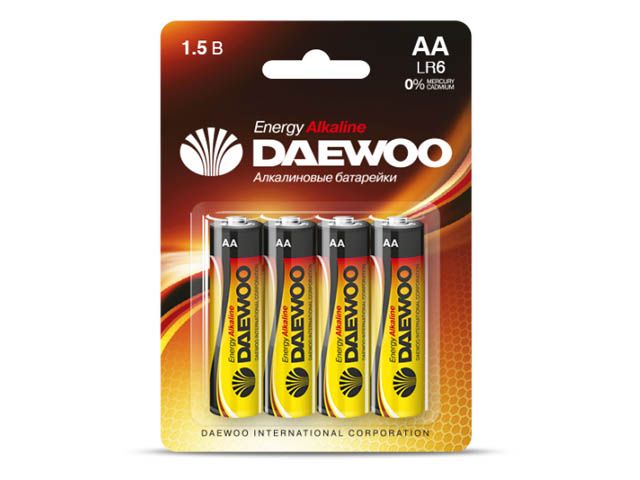 Батарейка AA LR6 1,5V Alkaline 2021 BL-4шт DAEWOO ENERGY Батарейка AA LR6 1,5V Alkaline 2021 BL-4шт DAEWOO ENERGY