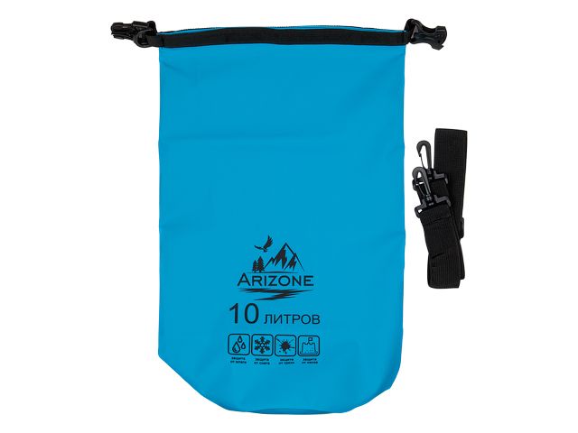 Гермомешок, 10 л, PVC HARD, синий, ARIZONE Гермомешок, 10 л, PVC HARD, синий, ARIZONE