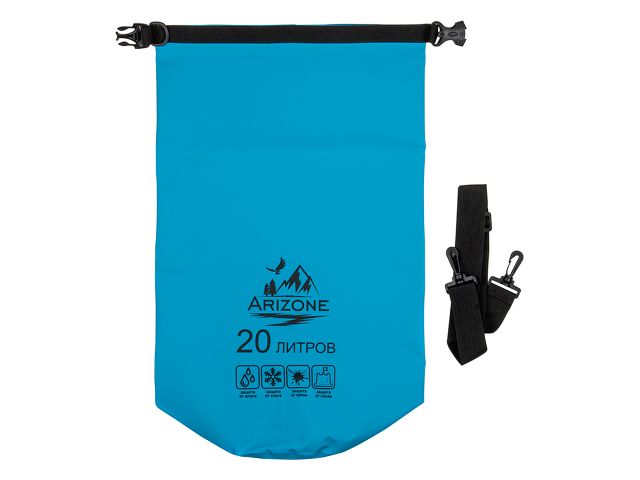 Гермомешок, 20 л, PVC HARD, синий, ARIZONE Гермомешок, 20 л, PVC HARD, синий, ARIZONE