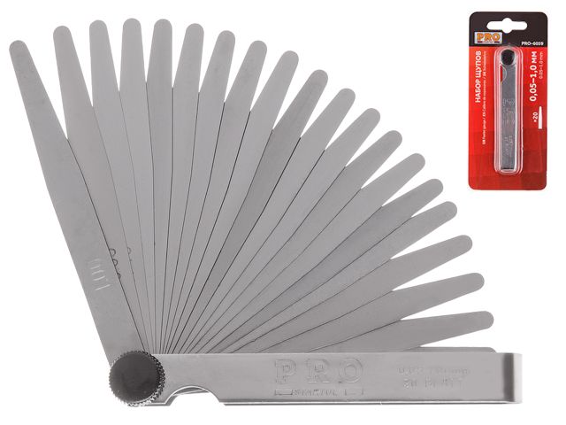 Набор щупов 0,05-1мм 20шт. PRO STARTUL (PRO-6059) Набор щупов 0,05-1мм 20шт. PRO STARTUL (PRO-6059)