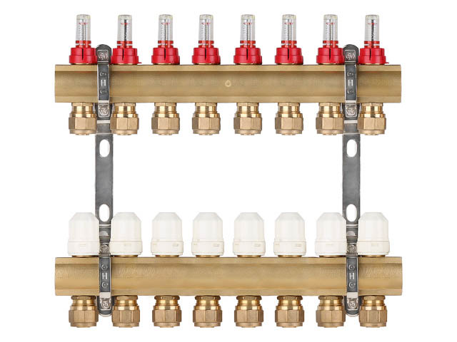 Коллекторная группа AVE777, 8 вых. AV Engineering (PRO серия Для теплого пола и водоснабжения) Коллекторная группа AVE777, 8 вых. AV Engineering (PRO серия Для теплого пола и водоснабжения)