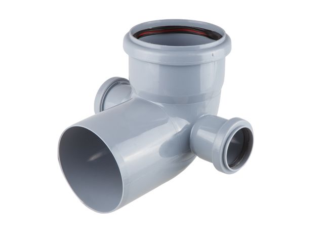 Колено ВК 110/50/50х87 левый/правый РТП (Угол для внутренней канализации) (РосТурПласт) Колено ВК 110/50/50х87 левый/правый РТП (Угол для внутренней канализации) (РосТурПласт)