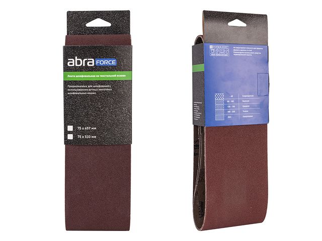 Шлифлента 75х533 P240 ткань 3 шт. ABRAforce Шлифлента 75х533 P240 ткань 3 шт. ABRAforce
