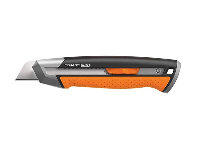 Нож с выдвижным, сменным лезвием 25мм CarbonMax FISKARS Нож с выдвижным, сменным лезвием 25мм CarbonMax FISKARS