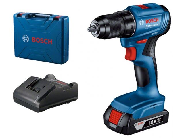 Аккум. дрель-шуруповерт BOSCH GSR 185-LI в чем. (18.0 В, 1 акк., 2.0 А/ч Li-Ion, 2 скор., 50 Нм, шурупы до 10 мм) Аккум. дрель-шуруповерт BOSCH GSR 185-LI в чем. (18.0 В, 1 акк., 2.0 А/ч Li-Ion, 2 скор., 50 Нм, шурупы до 10 мм)