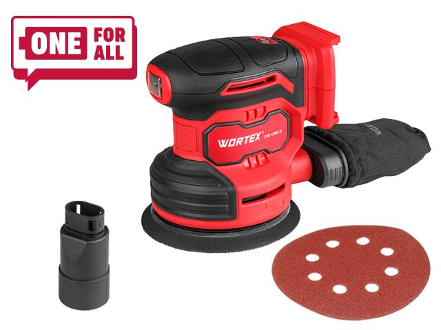 Аккум. эксцентриковая шлифмашина WORTEX COS 1218-1 E в кор. ALL1 SOLO 18В, 125 мм, 6000-13000 об/мин (Амплитуда колебаний, мм: 1.6) Аккум. эксцентриковая шлифмашина WORTEX COS 1218-1 E в кор. ALL1 SOLO 18В, 125 мм, 6000-13000 об/мин (Амплитуда колебаний, мм: 1.6)