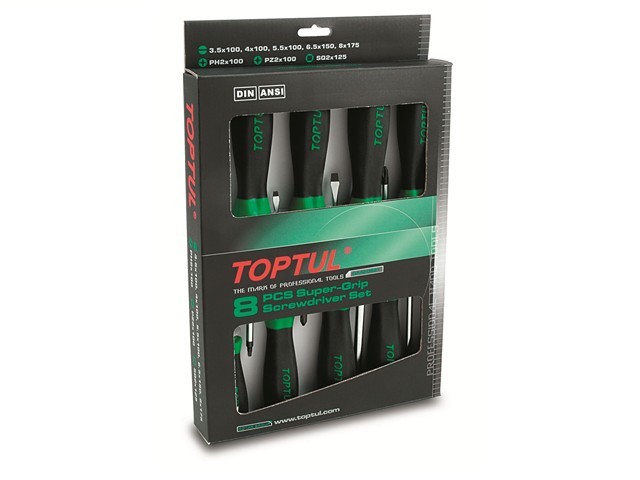 Набор отверток 8шт TOPTUL Набор отверток 8шт TOPTUL
