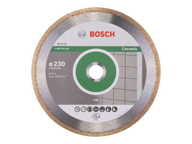 Алмазный круг 230х25.4 мм по керамике сплошн. Standard for Ceramic BOSCH ( сухая резка) Алмазный круг 230х25.4 мм по керамике сплошн. Standard for Ceramic BOSCH ( сухая резка)