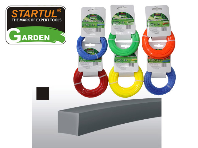 Леска ф 3.0 мм х 15 м квадратн. сеч. STARTUL GARDEN Леска ф 3.0 мм х 15 м квадратн. сеч. STARTUL GARDEN