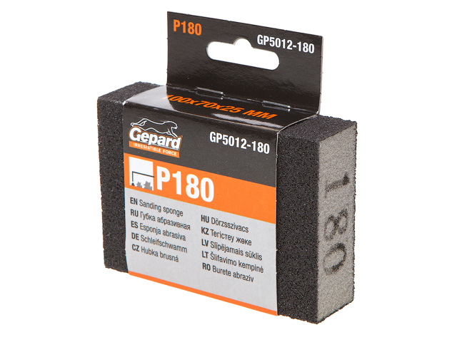 Губка абразивная 100х70х25мм Р80 GEPARD (GP5012-80) (для шлифования) Губка абразивная 100х70х25мм Р80 GEPARD (GP5012-80) (для шлифования)