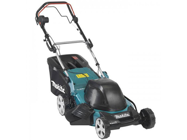 Газонокосилка электрическая MAKITA ELM 4613 (1800 Вт, шир.46 см, выс. 20-75 мм, стальн. корпус, мульчир., травосборник 60 л, самоходная) Газонокосилка электрическая MAKITA ELM 4613 (1800 Вт, шир.46 см, выс. 20-75 мм, стальн. корпус, мульчир., травосборник 60 л, самоходная)