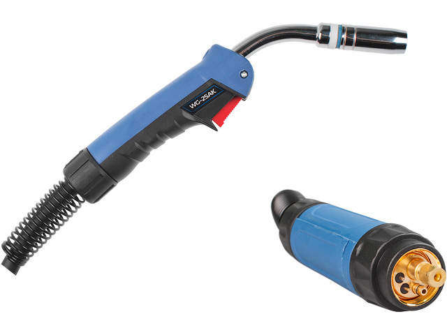 Горелка сварочная MIG MAG WG-25AK (3м, 230А) SOLARIS (CO2 - 230A, Ar(Ar+CO2) - 200A, 0.8-1.2мм, ПВ - 60%, 3 метра, М6) Горелка сварочная MIG MAG WG-25AK (3м, 230А) SOLARIS (CO2 - 230A, Ar(Ar+CO2) - 200A, 0.8-1.2мм, ПВ - 60%, 3 метра, М6)