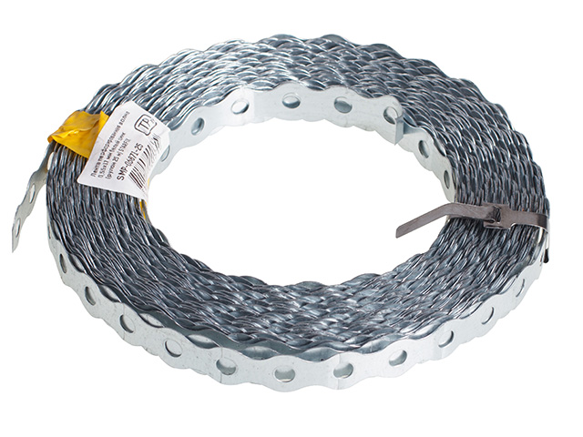 Лента перфорированная волна 0.7х17 мм (рулон 25м) Лента перфорированная волна 0.7х17 мм (рулон 25м)