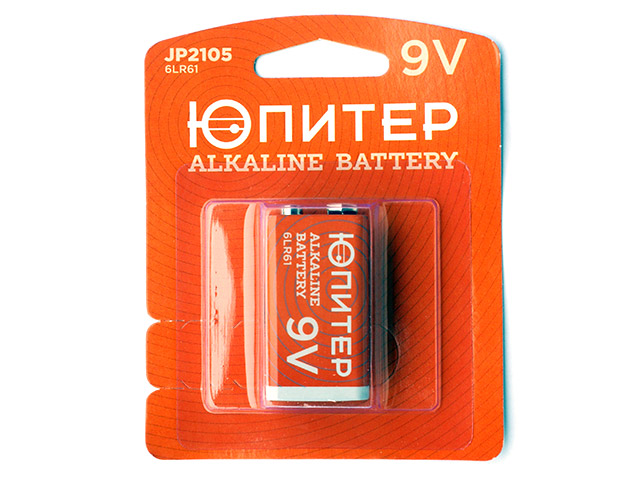 Батарейка 6LR61 (6LF22) 9V alkaline 1шт. ЮПИТЕР (крона) Батарейка 6LR61 (6LF22) 9V alkaline 1шт. ЮПИТЕР (крона)