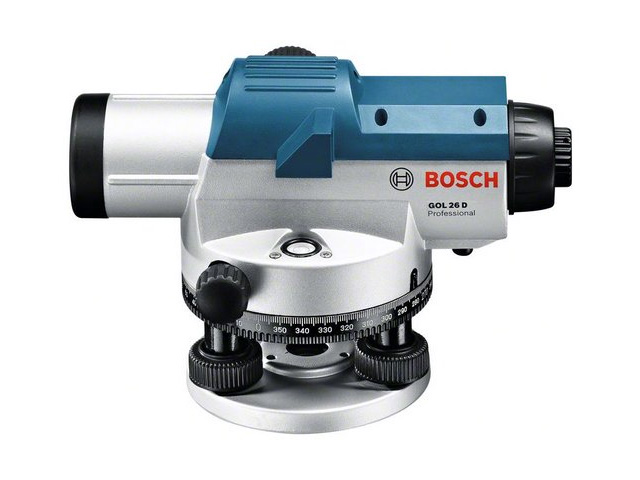 Нивелир оптический BOSCH GOL 26 D KIT со штативом и рейкой в кейсе (увеличение 26х, до 100 м, резьба 5/8") Нивелир оптический BOSCH GOL 26 D KIT со штативом и рейкой в кейсе (увеличение 26х, до 100 м, резьба 5/8")
