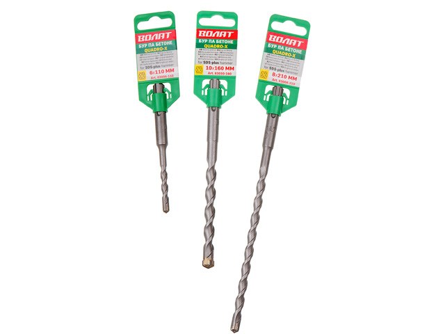 8х150х210 мм бур (сверло) SDS-plus QUADRO-X ВОЛАТ (бур по бетону, крестовая пластина) 8х150х210 мм бур (сверло) SDS-plus QUADRO-X ВОЛАТ (бур по бетону, крестовая пластина)
