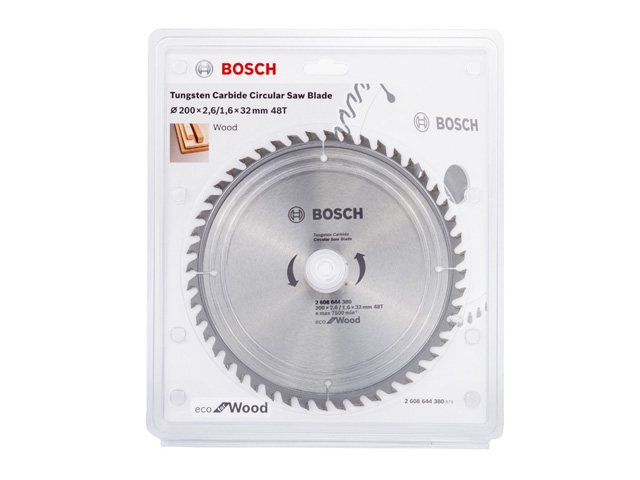 Диск пильный 200х32 мм 48 зуб. по дереву ECO WOOD BOSCH ( твердоспл. зуб) Диск пильный 200х32 мм 48 зуб. по дереву ECO WOOD BOSCH ( твердоспл. зуб)