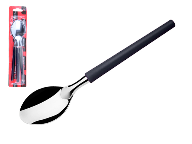 Набор ложек столовых, 3шт., серия MILLENIUN, черные, DI SOLLE (Длина: 196 мм, толщина: 0,8 мм. Прочная пластиковая ручка.) Набор ложек столовых, 3шт., серия MILLENIUN, черные, DI SOLLE (Длина: 196 мм, толщина: 0,8 мм. Прочная пластиковая ручка.)