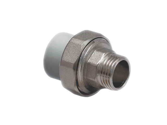 Американка ПП нар. 25х1/2", сер. РТП ( Соединение разборное наружная резьба полипропиленовое) (РосТурПласт) Американка ПП нар. 25х1/2", сер. РТП ( Соединение разборное наружная резьба полипропиленовое) (РосТурПласт)
