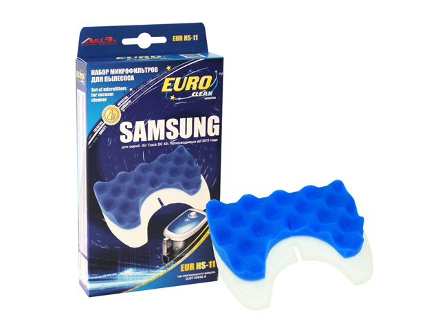 Набор микрофильтров для пылесоса EUROCLEAN EUR-HS11 (2 шт. многоразовых моющихся) (SAMSUNG: Air Track SC 43.., произведенных до 2011 года.) Набор микрофильтров для пылесоса EUROCLEAN EUR-HS11 (2 шт. многоразовых моющихся) (SAMSUNG: Air Track SC 43.., произведенных до 2011 года.)