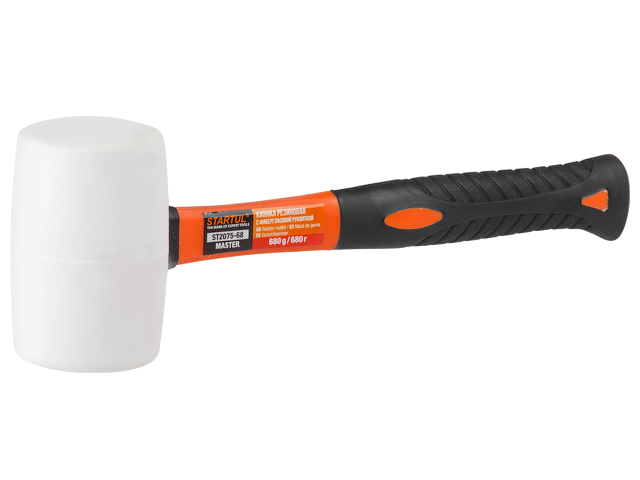 Киянка резиновая белая 0,68кг с фибергл. ручкой STARTUL PROFI (ST2075-68) Киянка резиновая белая 0,68кг с фибергл. ручкой STARTUL PROFI (ST2075-68)