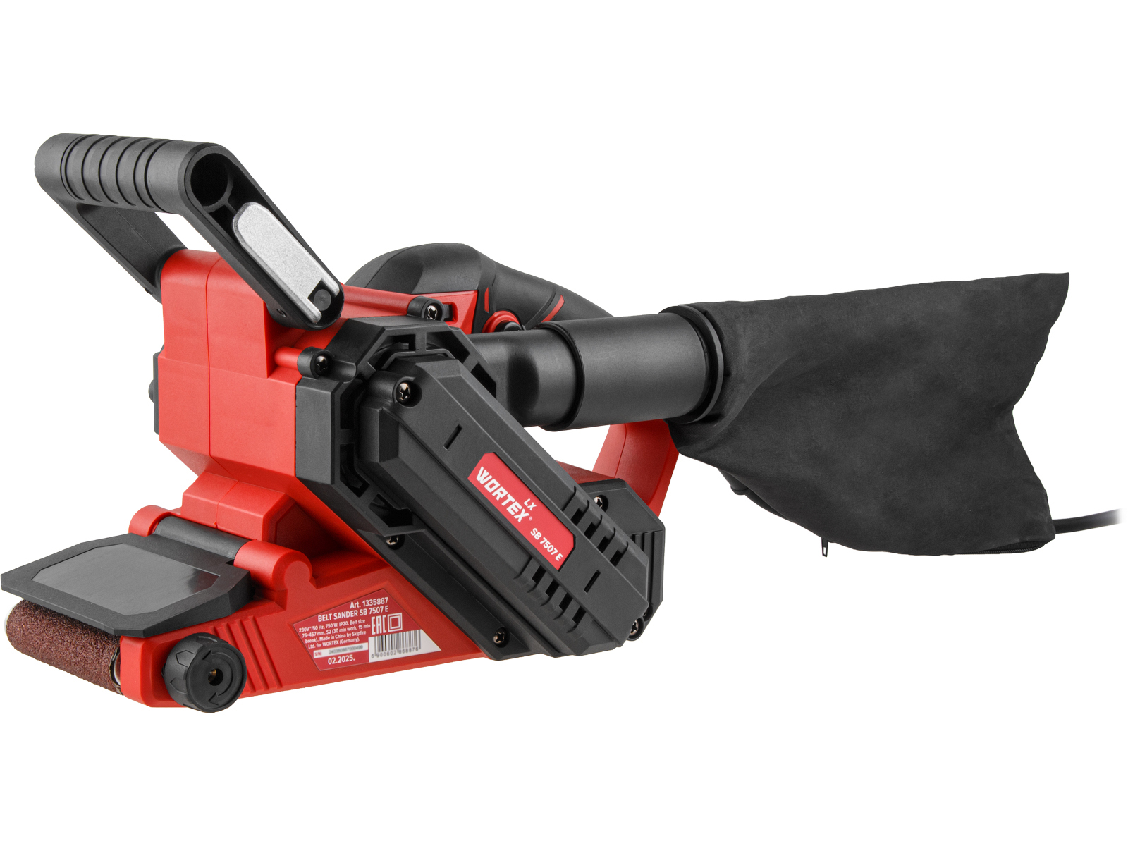 Ленточная шлифмашина WORTEX LX SB 7507 E в кор. 750 Вт, лента 76х457 мм, откидной носик. Ленточная шлифмашина WORTEX LX SB 7507 E в кор. 750 Вт, лента 76х457 мм, откидной носик.