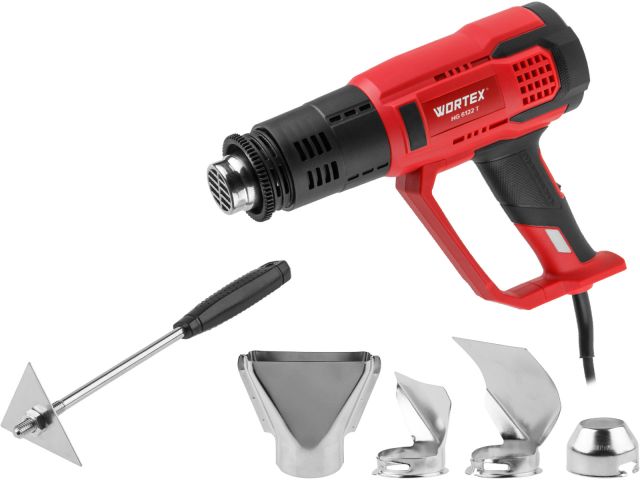 Термовоздуходувка WORTEX HG 6122 T в кор. + набор сопл 2000 Вт, 3 режима., 60-600 °С (ступенчатая. рег., 300, 500 л/мин) Термовоздуходувка WORTEX HG 6122 T в кор. + набор сопл 2000 Вт, 3 режима., 60-600 °С (ступенчатая. рег., 300, 500 л/мин)