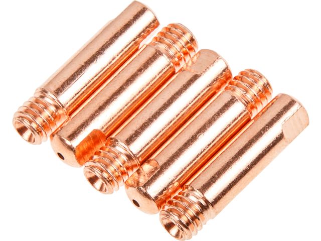 Наконечник контактный Ф 1.0 мм M6х25 мм E-Cu-Al (набор 5 шт) SOLARIS (для алюминия, сварочный наконечник, контактная трубка) Наконечник контактный Ф 1.0 мм M6х25 мм E-Cu-Al (набор 5 шт) SOLARIS (для алюминия, сварочный наконечник, контактная трубка)