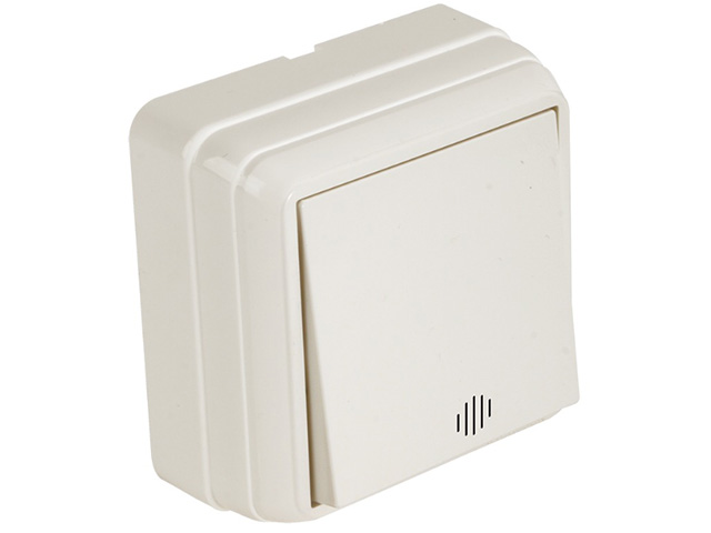 Выключатель 1-клав. (с подсветкой, открытый) кремовый, BRON, MUTLUSAN Выключатель 1-клав. (с подсветкой, открытый) кремовый, BRON, MUTLUSAN